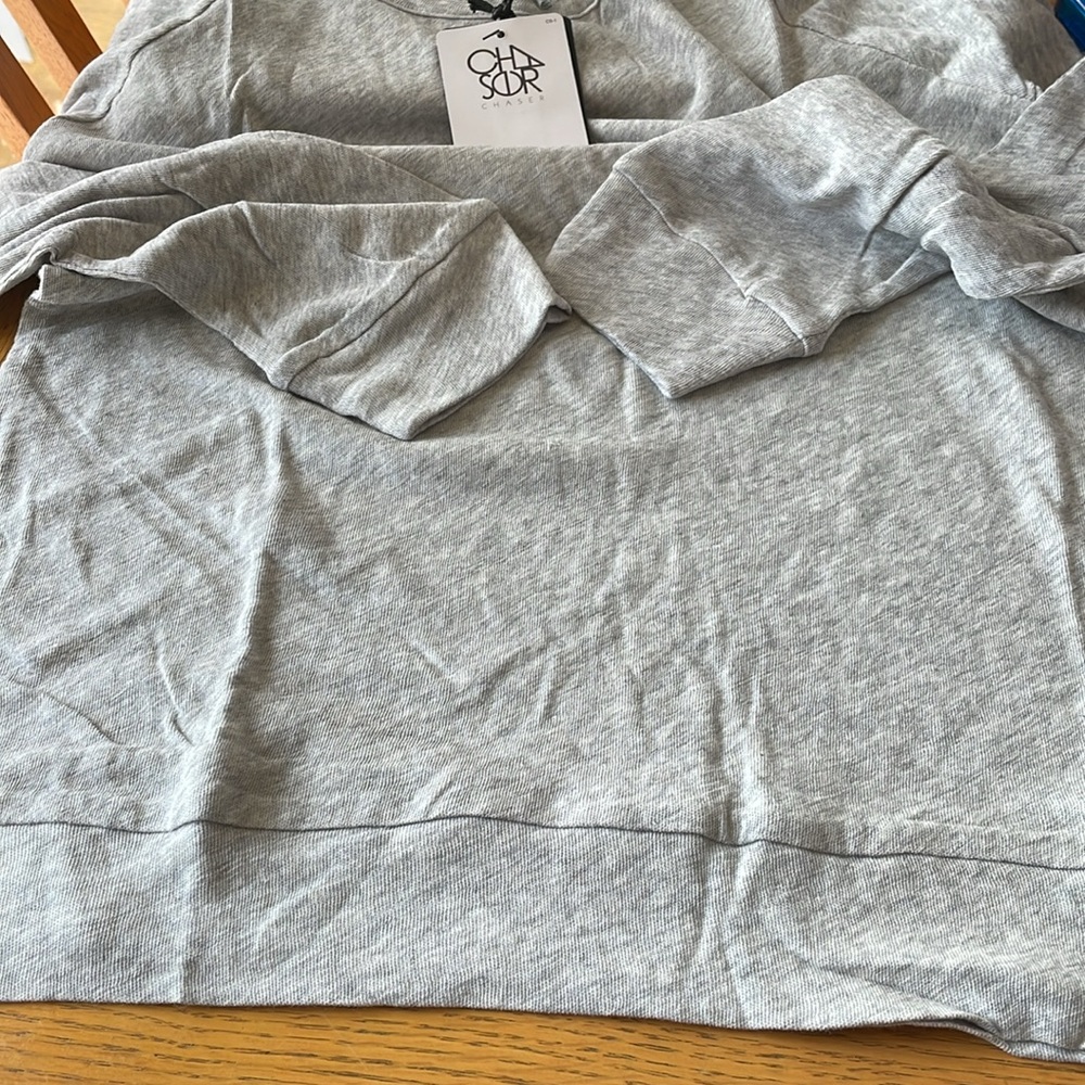 Chaser Long Sleeve Shirt Heather Grey Size Medium NWT - Picture 3 of 3